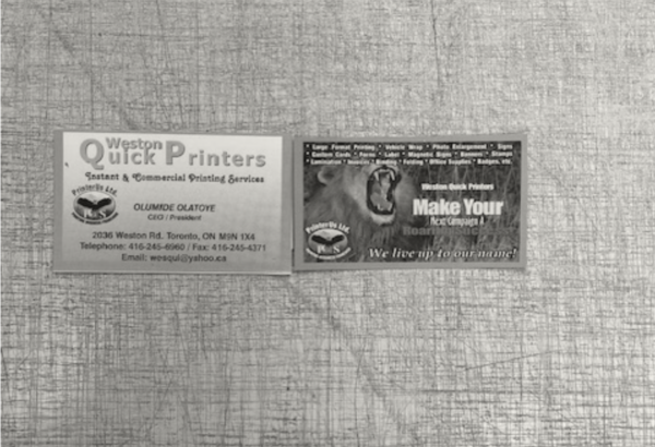 BLACK & WHITE BUSINESS CARDS